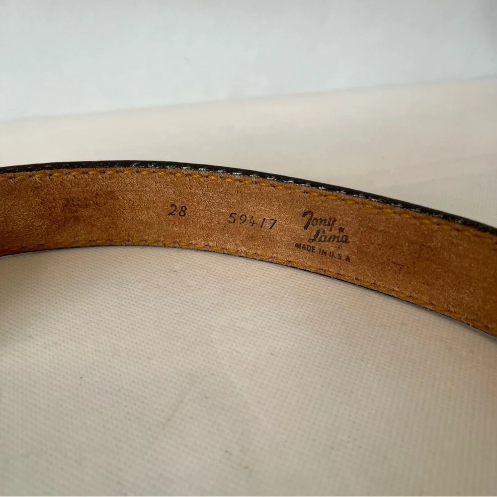 Tony Lama Brown Leather Western Belt